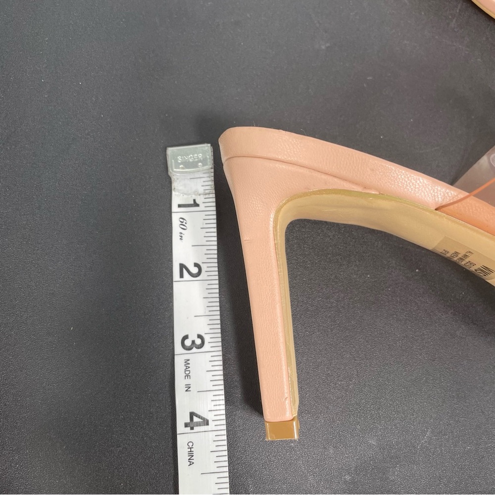 DV Dolce Vita Selsta Strappy Sandals Clear Blush Double Strap Block Heel size 10 - Picture 9 of 12